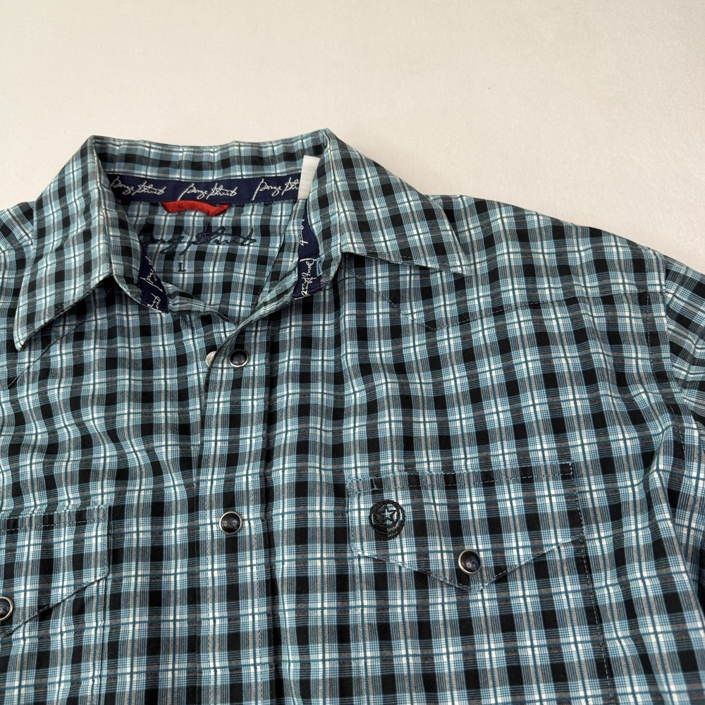 George Strait L Men's Pearl Snap Western Shirt Cowboy Ranch Rodeo